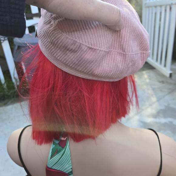 SHEIN Pink Corduroy Baker Boy Newsboy Cap One Size NWT - Picture 5 of 8